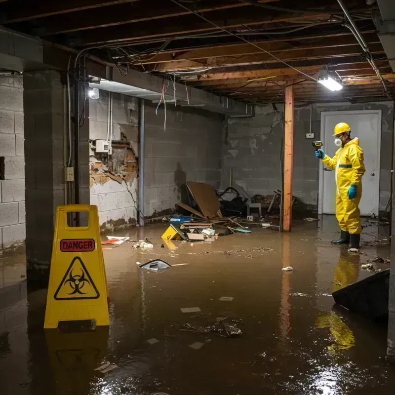 Flooded Basement Electrical Hazard in Milaca, MN Property