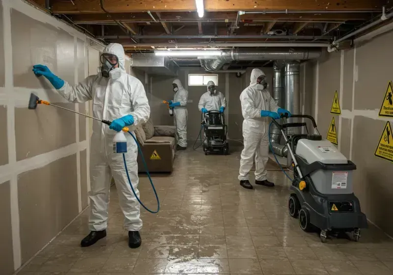 Basement Moisture Removal and Structural Drying process in Milaca, MN